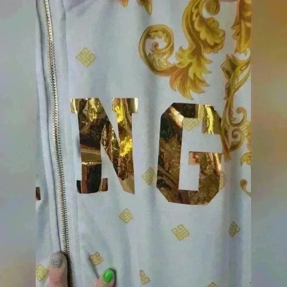 Men's Victorious Jeweled Tiger King track Jacket. Size XL. Cotton/Poly blend - Picture 2 of 8